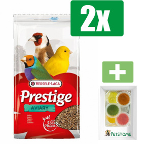 Versele-Laga Prestige Vogelvoer - Volierezaad - 4 KG - 2 Zakken - Inclusief 6 stuks PetsHome Fruitkuipjes
