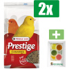 Versele-Laga Prestige Vogelvoer - Kanaries Zangzaad - 4 KG - 2 Zakken - Inclusief 6 stuks PetsHome Fruitkuipjes