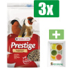 Versele-Laga Prestige Vogelvoer - Inlandse wildzang - 1 KG - 3 Zakken - Inclusief 6 stuks PetsHome Fruitkuipjes