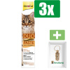 Gimcat Anti-Hairball Duo-Pasta 50 g Kaas|Mout - Kattensnacks - 3 Stuks - Inclusief PetsHome Goudkleurige Adreskoker