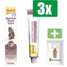 Gimcat Malt-soft extra 100 g Mout - Kattensnacks - 3 Stuks - Inclusief PetsHome Goudkleurige Adreskoker