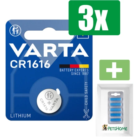 Varta 6616 CR1616 Lithium blister 1 - 3 Pakken - Inclusief PetsHome Geurstaafjes Fresh