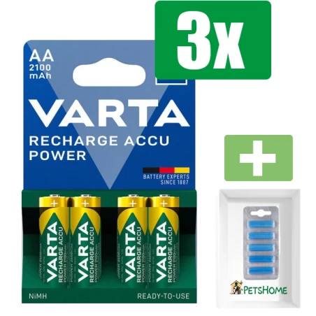 Varta 56706 AA 2100mAh Rechargeable blister 4 - 3 Pakken - Inclusief PetsHome Geurstaafjes Fresh