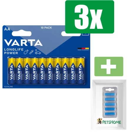 Varta 4906 AA Longlife Power Alkaline blister 10 - 3 Pakken - Inclusief PetsHome Geurstaafjes Fresh