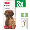 Beaphar Diagnos Vlooienshampoo hond en kat 200 ML - 3 Stuks - Inclusief PetsHome Goudkleurige Adreskoker