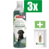 Beaphar Hondenshampoo Zwarte Vacht 250 ml - 3 Stuks - Inclusief PetsHome Goudkleurige Adreskoker