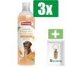 Beaphar Hondenshampoo Bruine Vacht 250 ml - 3 Stuks - Inclusief PetsHome Goudkleurige Adreskoker