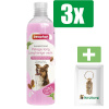 Beaphar Shampoo Hond Langharige Vacht 250 ml - 3 Stuks - Inclusief PetsHome Goudkleurige Adreskoker