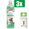 Beaphar Shampoo Hond Universeel Glanzende Vacht 250 ML - 3 Stuks - Inclusief PetsHome Goudkleurige Adreskoker