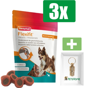 Beaphar Flexifit Treats - 3 Stuks - Inclusief PetsHome Goudkleurige Adreskoker
