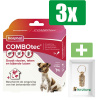 Beaphar Combotec Anti Teken- en Vlooiendruppels Hond 2-10 kg 2 pipetten - 3 Stuks - Inclusief PetsHome Goudkleurige Adreskoker