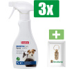 Beaphar DIMETHIcare Spray Hond & Kat 500 ml - 3 Stuks - Inclusief PetsHome Goudkleurige Adreskoker