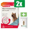 Beaphar Wormtablet All-In-One Hond - 2.5-20 KG - 2 Tabletten - 2 stuks - Inclusief PetsHome Goudkleurige Adreskoker