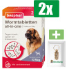 Beaphar Wormtablet All-In-One Hond - 17.5-70 KG - 2 Tabletten - 2 stuks - Inclusief PetsHome Goudkleurige Adreskoker