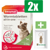 Beaphar Wormtablet All-In-One Hond - 2.5-40 KG - 4 Tabletten - 2 stuks - Inclusief PetsHome Goudkleurige Adreskoker