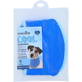 Kowloon Cool bandana PVA blauw L, 41-55 cm