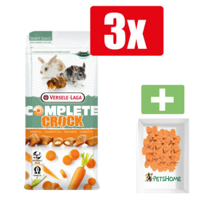 Versele Laga Complete Crock carrot 50 g Wortel - Knaagdiersnacks - 3 Stuks - Inclusief PetsHome Drops Wortel Snoepjes