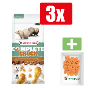 Versele Laga Complete Crock chicken 50 g Kip - Knaagdiersnacks - 3 Stuks - Inclusief PetsHome Drops Wortel Snoepjes