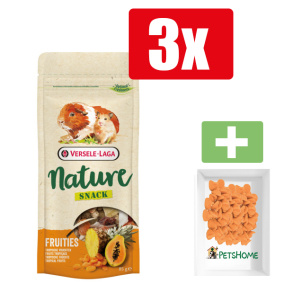 Versele Laga Nature Nature Snack Fruities 85g - Knaagdiersnacks - 3 Stuks - Inclusief PetsHome Drops Wortel Snoepjes