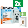Frontline Spot-On - S - Anti vlooienmiddel - Hond - 4 pipetten - 2 ST - 2 Stuks - Inclusief PetsHome Goudkleurige Adreskoker