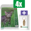 Boon kattenbakzak wit L, pak a 10 stuks - 4 Stuks - Inclusief PetsHome Goudkleurige Adreskoker