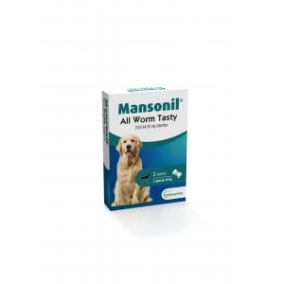 Mansonil hond all worm tasty tabletten 2 st