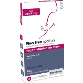 Flea Free - Anti Vlooien En Teken - Spot-on Kat - 3 Pipetten