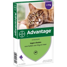 Advantage Kat 80 - Boven 4kg - 4 pipetten