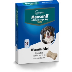 Mansonil All Worm Tasty Ontworming Tabletten Hond 2 stuks