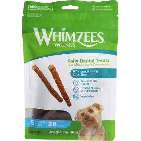 Whimzees veggie sausage small valuebag a 28 stuks