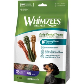 Whimzees toothbrush assorti X-small, 48 stuks in valuebag
