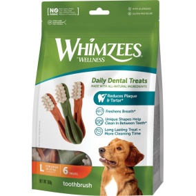 Whimzees toothbrush assorti large, 6 stuks in valuebag