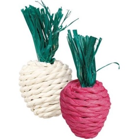 Trixie Knaagspeeltje strotouw radijs 2 stuks Assorti 8 cm