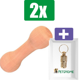 Trixie Apporteerblok rond - 100 g  - 2 stuks - Inclusief PetsHome Goudkleurige Adreskoker