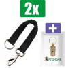 Trixie Schokdemper Zwart - s-m - 21Cm  - 2 stuks - Inclusief PetsHome Goudkleurige Adreskoker