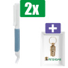 Trixie Tick Boy Vet Tekenpen - 13 cm  - 2 stuks - Inclusief PetsHome Goudkleurige Adreskoker