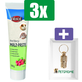 Trixie Premio Pasta - Red Berry - 100 GR - 3 stuks - Inclusief PetsHome Goudkleurige Adreskoker