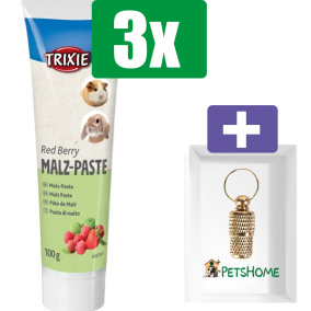 Trixie Premio Pasta - Multifruit - 100 GR - 3 stuks - Inclusief PetsHome Goudkleurige Adreskoker