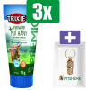 Trixie Premio Pasta - Hennep Leverworst - 75 GR - 3 stuks - Inclusief PetsHome Goudkleurige Adreskoker
