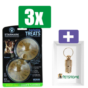 Starmark Everlasting Treats Veggie Kip - Large - 3 stuks - Inclusief PetsHome Goudkleurige Adreskoker