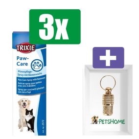 Trixie Pootverzorgingsspray - 50 ML - 3 stuks - Inclusief PetsHome Goudkleurige Adreskoker