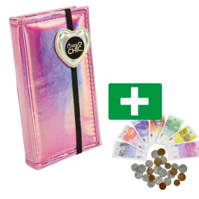 Clementoni Crazy Chic Portemonnee Roze met Make-up - Inclusief Speelgeld Munten En Biljetten