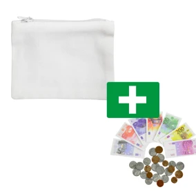 Katoenen Portemonnee - Inclusief Speelgeld Munten En Biljetten