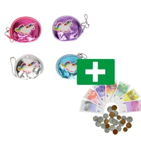 Mini Portemonnee Eenhoorn - Inclusief Speelgeld Munten En Biljetten