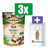 Carnilove Soft Snack Eend Rozemarijn - 200 gr - 3 Stuks - Inclusief PetsHome Goudkleurige Adreskoker