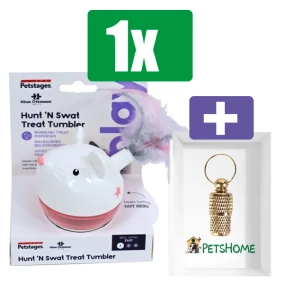 Nina Ottosson Kattenspel Hunt ’n Swat Treat Tumbler - Inclusief PetsHome Goudkleurige Adreskoker