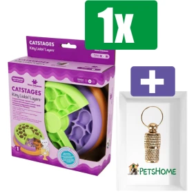 Nina Ottosson Kattenspel Kitty Lickin’ Layers - Inclusief PetsHome Goudkleurige Adreskoker