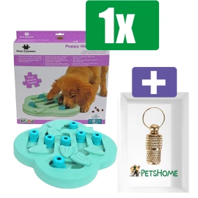 Nina Ottosson Puppyspel Puppy Hide N’ Slide, Groen - Inclusief PetsHome Goudkleurige Adreskoker