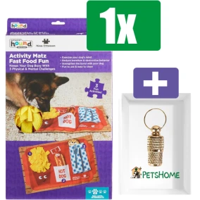 Nina Ottosson Hondenspel Activity Matz Fast Food Fun Multi - Inclusief PetsHome Goudkleurige Adreskoker