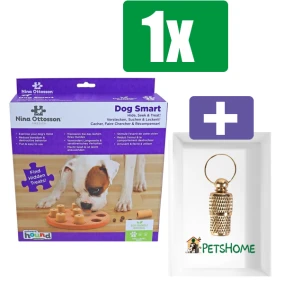 Nina Ottosson Hondenspel Dog Smart Composite - Inclusief PetsHome Goudkleurige Adreskoker
